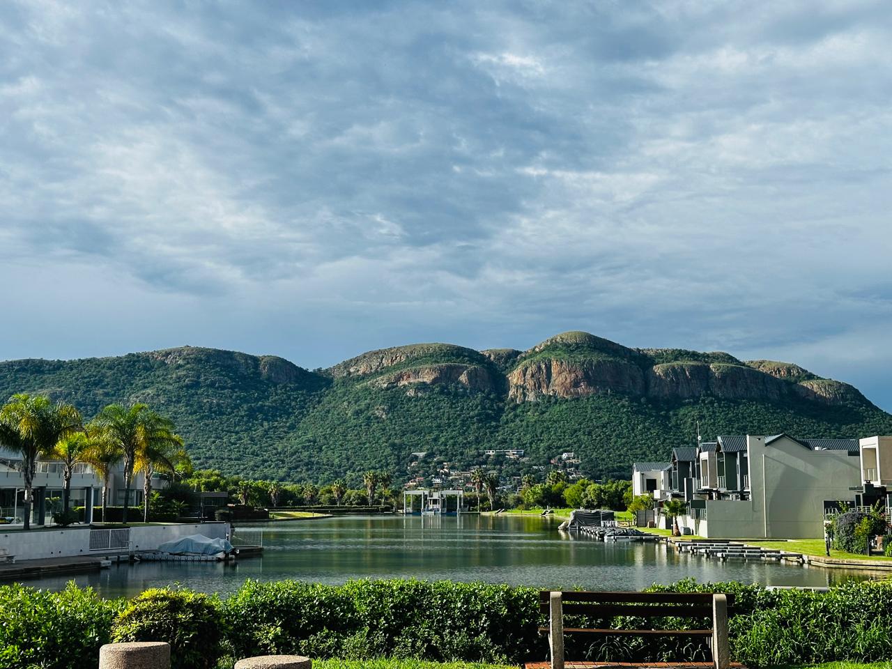 Canal View Of Houses Mountain
